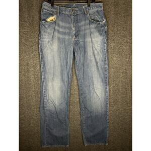 Polo Ralph Lauren Jeans Mens 38X36 Blue Light Wash Ashmore Original Straight Fit
